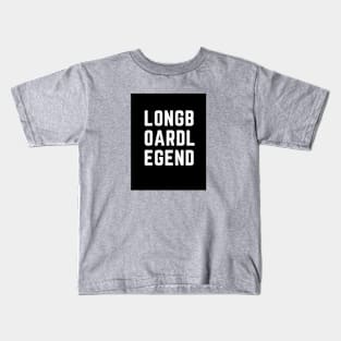 LONGBOARD LEGEND Block Graphic Kids T-Shirt